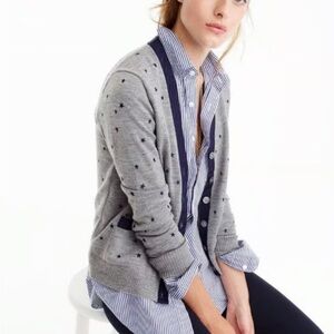 J. Crew Gray and Navy Women's Cardigan